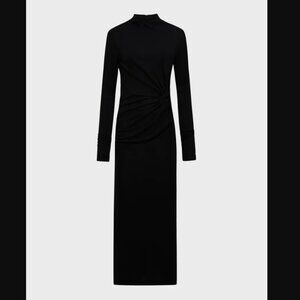 New With Tag Diane von Furstenberg Sonja Ruched Mock Neck Midi Dress